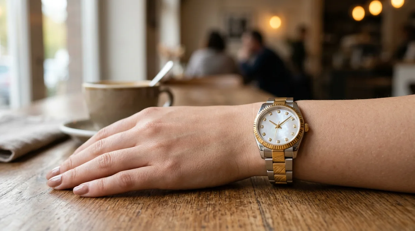 Poignet féminin portant une Viceroy Chic bicolore