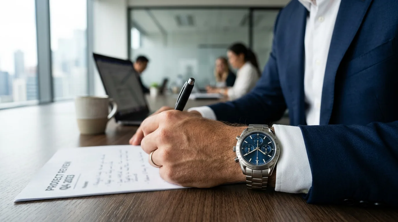 Homme au bureau portant un chronographe Viceroy