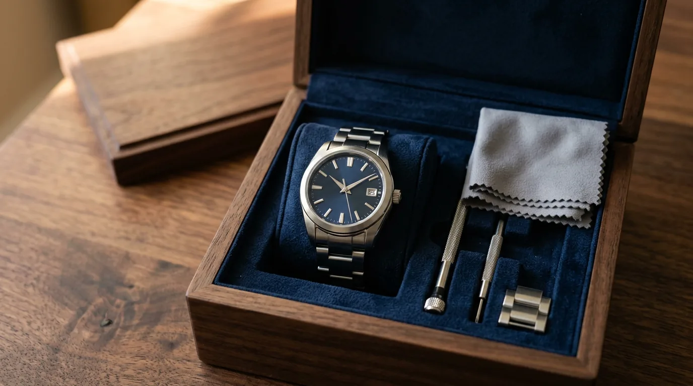 Écrin Viceroy présentation avec microfibre et tournevis